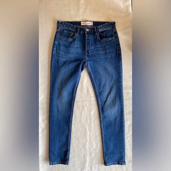 Topman Jeans Topman Stretch Skinny Classic Wash Button Fly